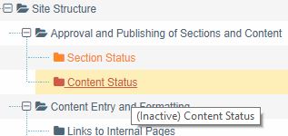 Section inactive status