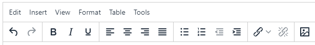 Screenshot of the HTML editor toolbar in T4