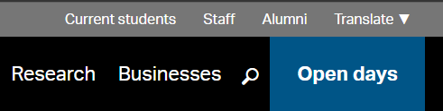 Screenshot of search icon in top menu bar
