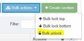 Bulk unlock